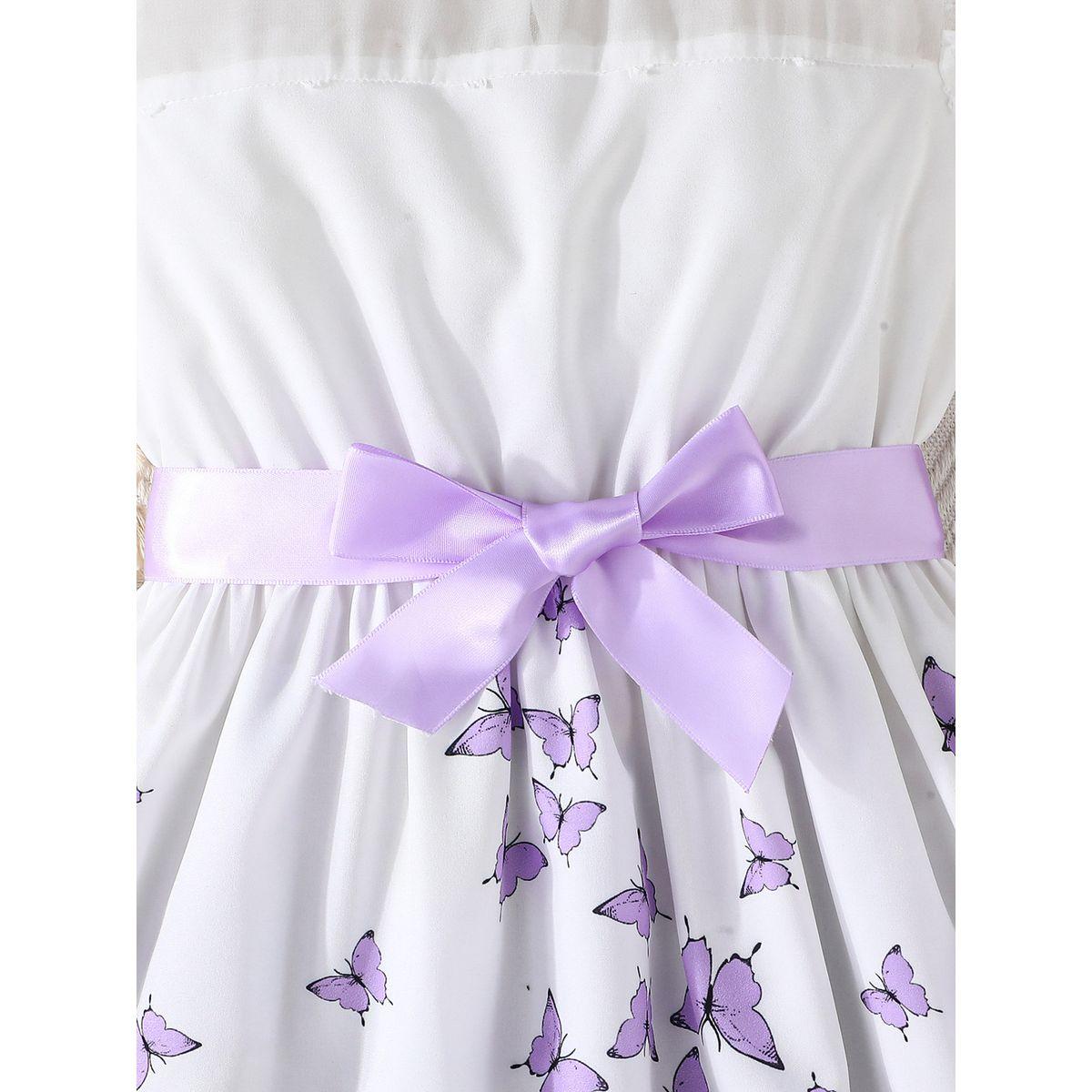 Styli Butterfly Graphic Print Bow Detail Dress-girls-clothing-dressesandjumpsuits-image-4