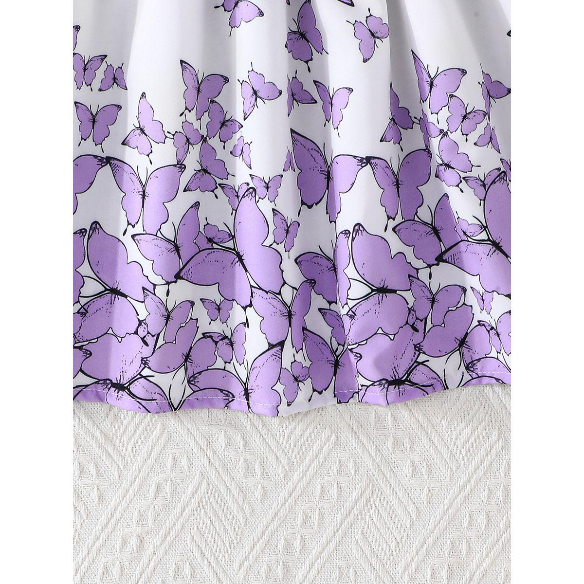 Styli Butterfly Graphic Print Bow Detail Dress-girls-clothing-dressesandjumpsuits-image-5