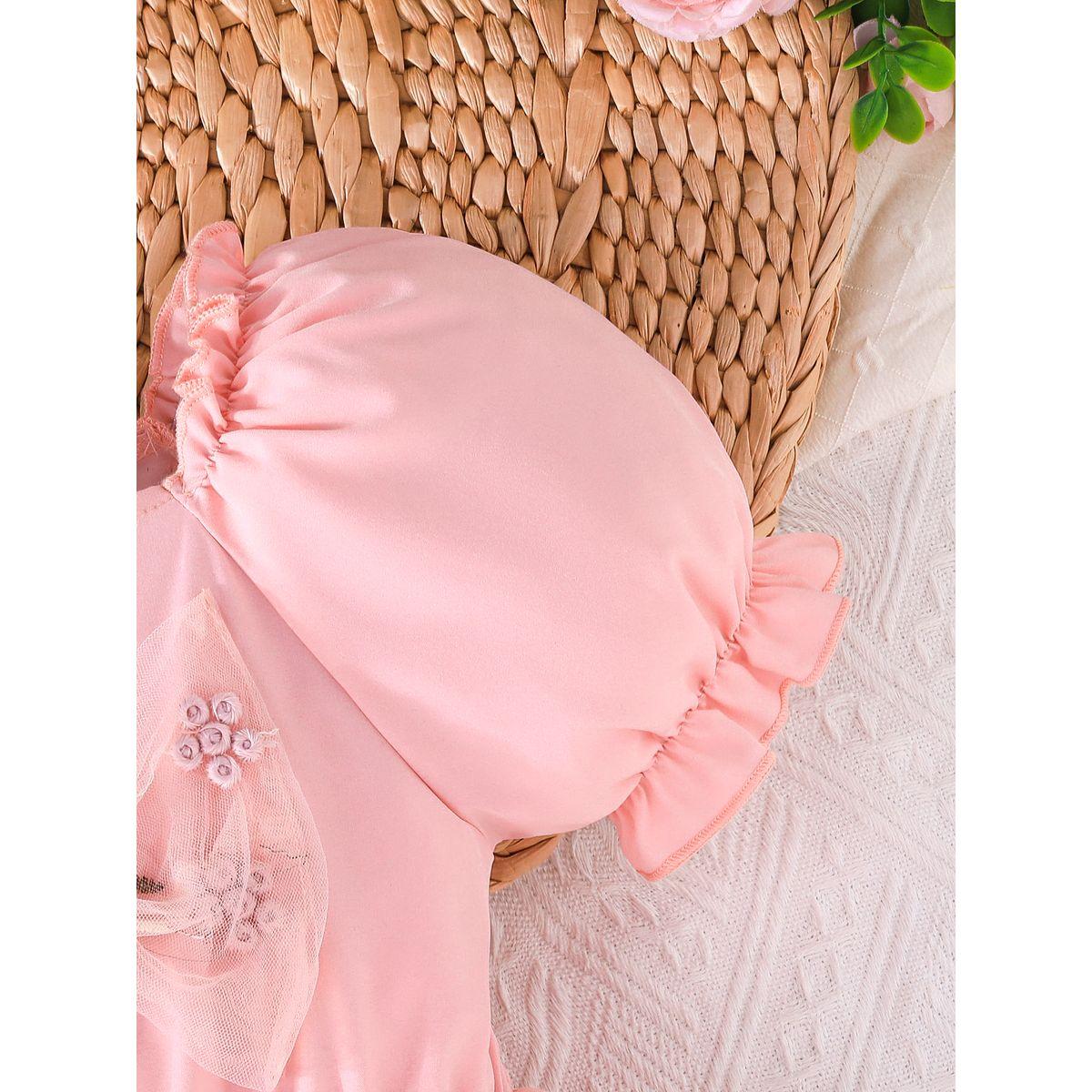 Styli Floral Embroidery Bow Detail Mesh Dress-girls-clothing-dressesandjumpsuits-image-3