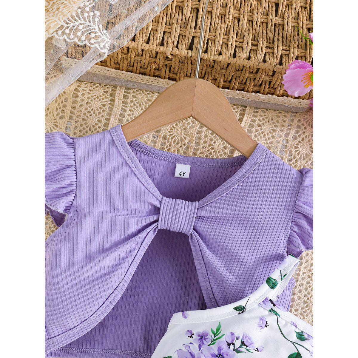 فستان بطبعة زهور مع جاكيت بوليرو-girls-clothing-setsandcoords-image-2