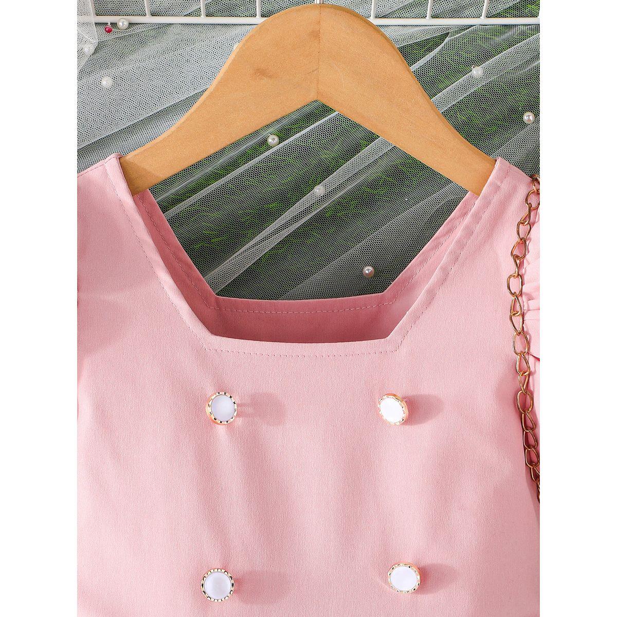 فستان بأكمام منفوخة مع كسرات وقبعة-girls-clothing-dressesandjumpsuits-image-4
