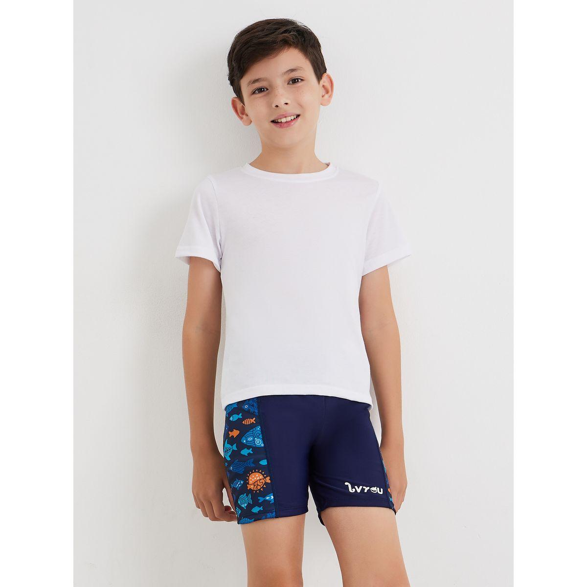 شورت سباحة بتفاصيل طباعة جانبية-sports-boys-clothing-swimwear-image-1