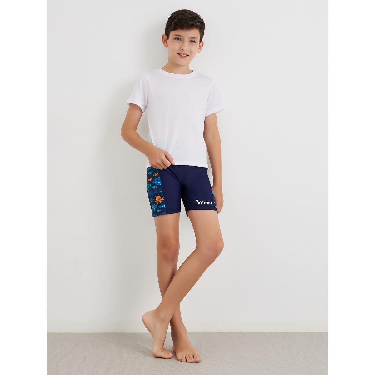 شورت سباحة بتفاصيل طباعة جانبية-sports-boys-clothing-swimwear-image-2