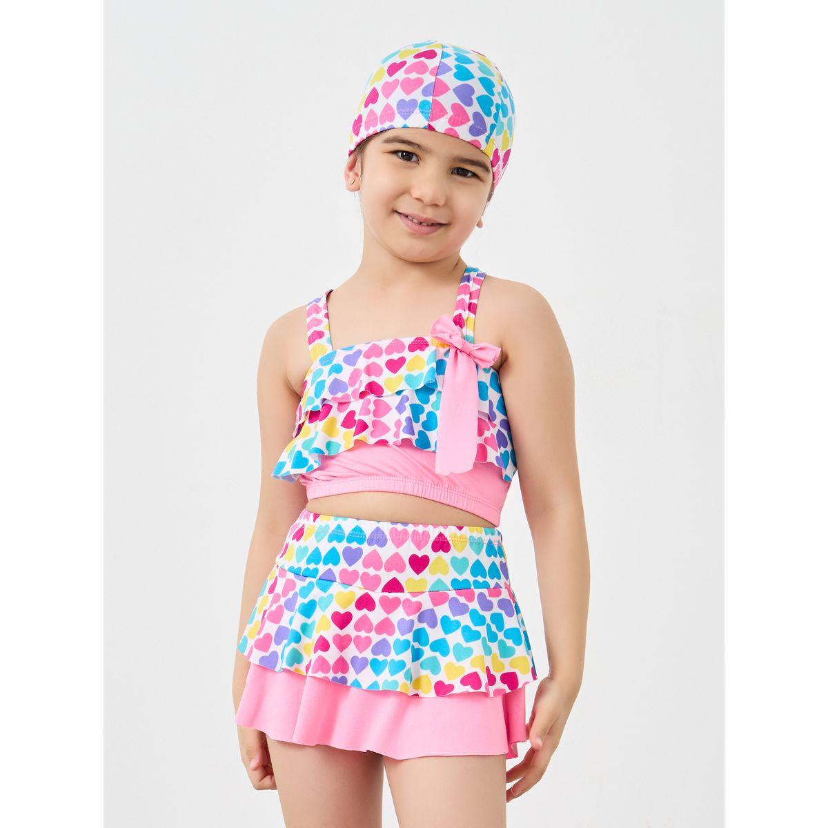 بلوزة وتنورة للسباحة مع كاب-sports-girls-clothing-sets-image-2