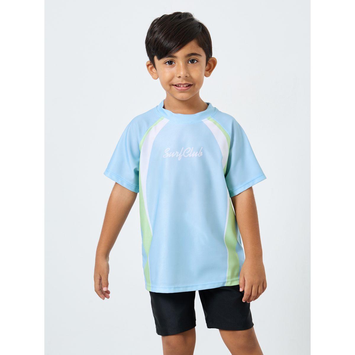 بدلة سباحة من 3 قطع - شورت وتيشيرت مع كاب-boys-clothing-sportswear-sets-image-3