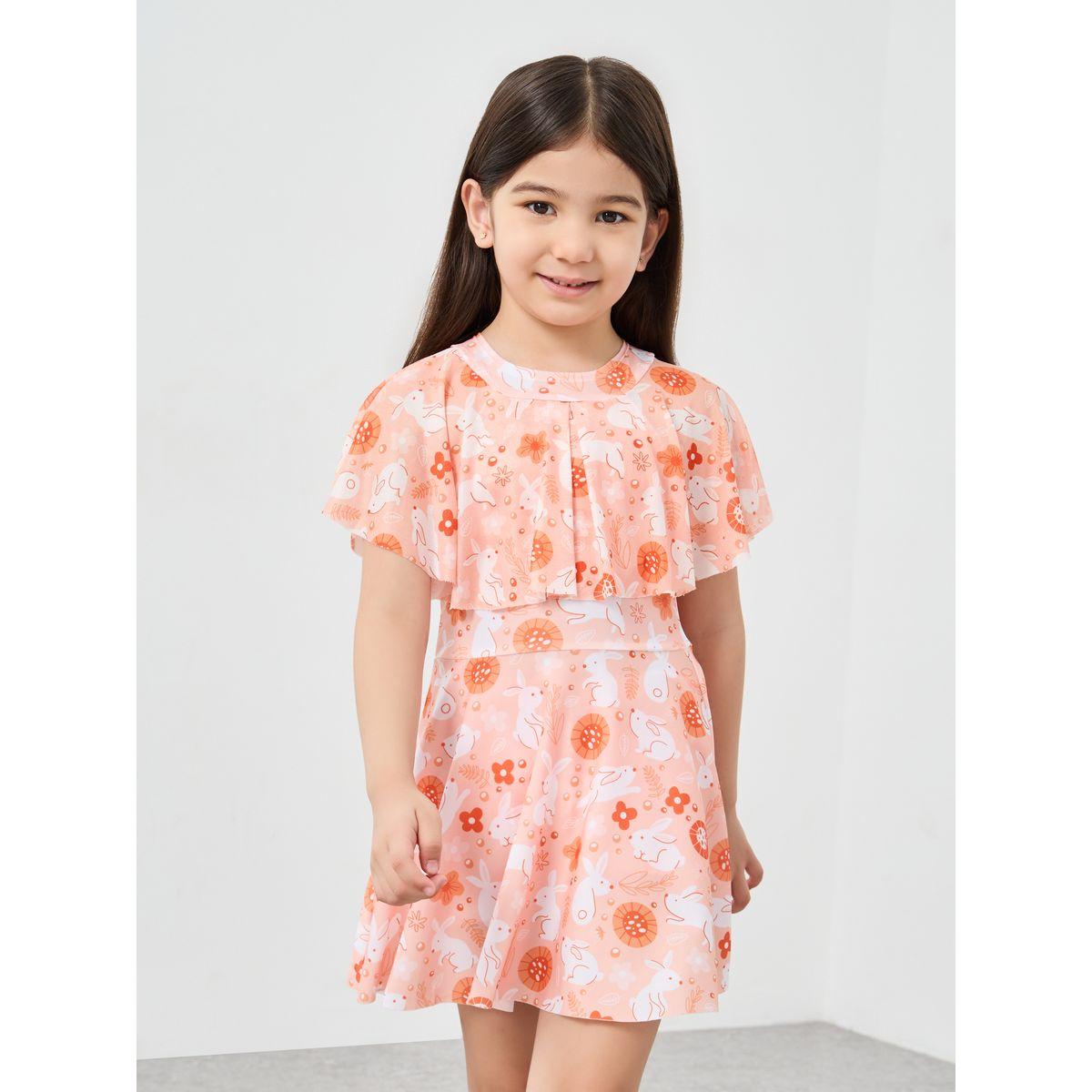 بدلة سباحة بنمط فستان مع شورت-sports-girls-clothing-sets-image-2