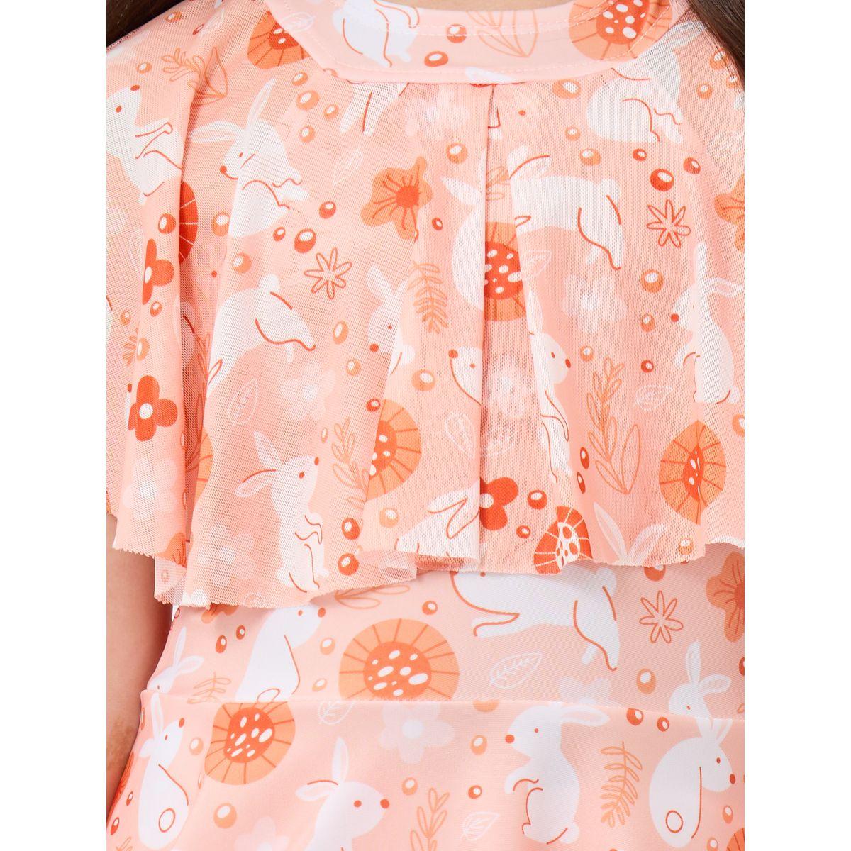 Styli Bunny Print Swim Dress and Shorts Set-sports-girls-clothing-sets-image-3