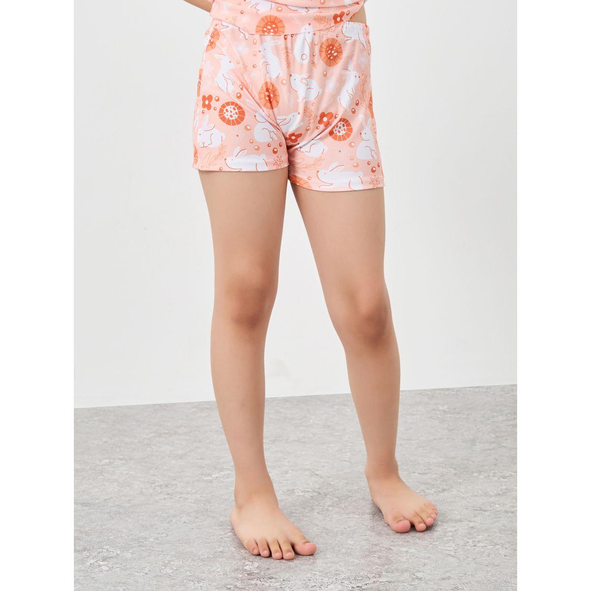 Styli Bunny Print Swim Dress and Shorts Set-sports-girls-clothing-sets-image-5