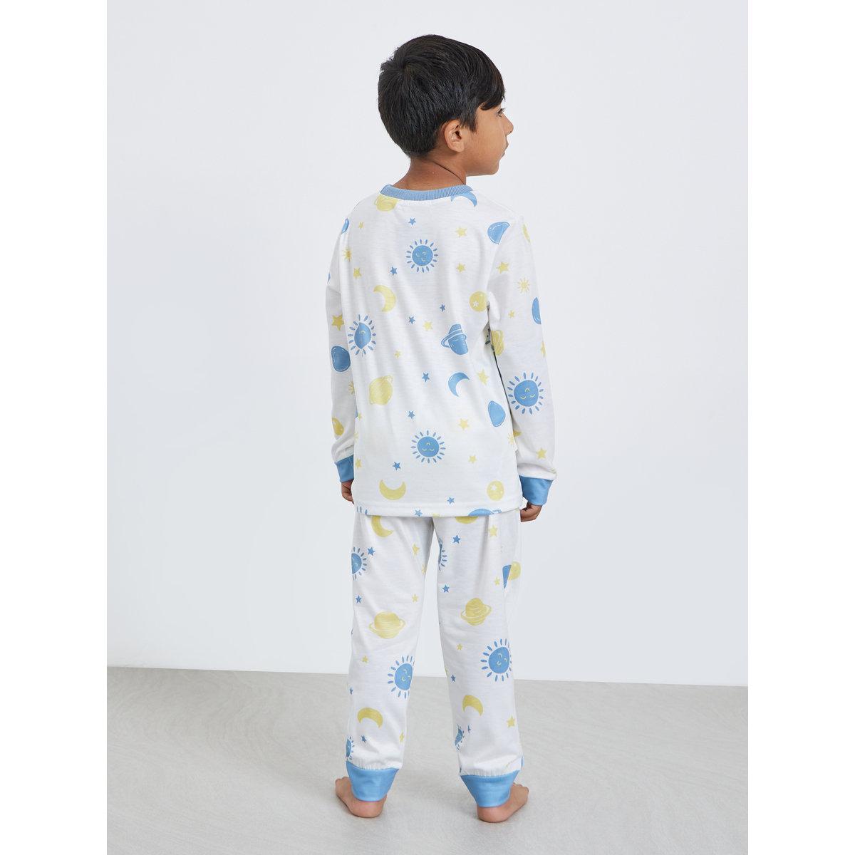 Styli Boys Space Adventure Graphic T-Shirt and Pyjama Set-boys-clothing-nightwear-image-5