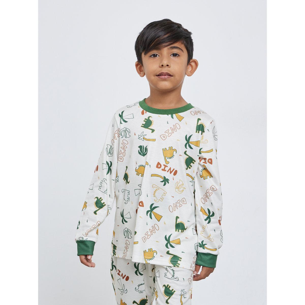 طقم من بنطال بيجاما وتيشيرت بطبعة ديناصور-boys-clothing-nightwear-image-2