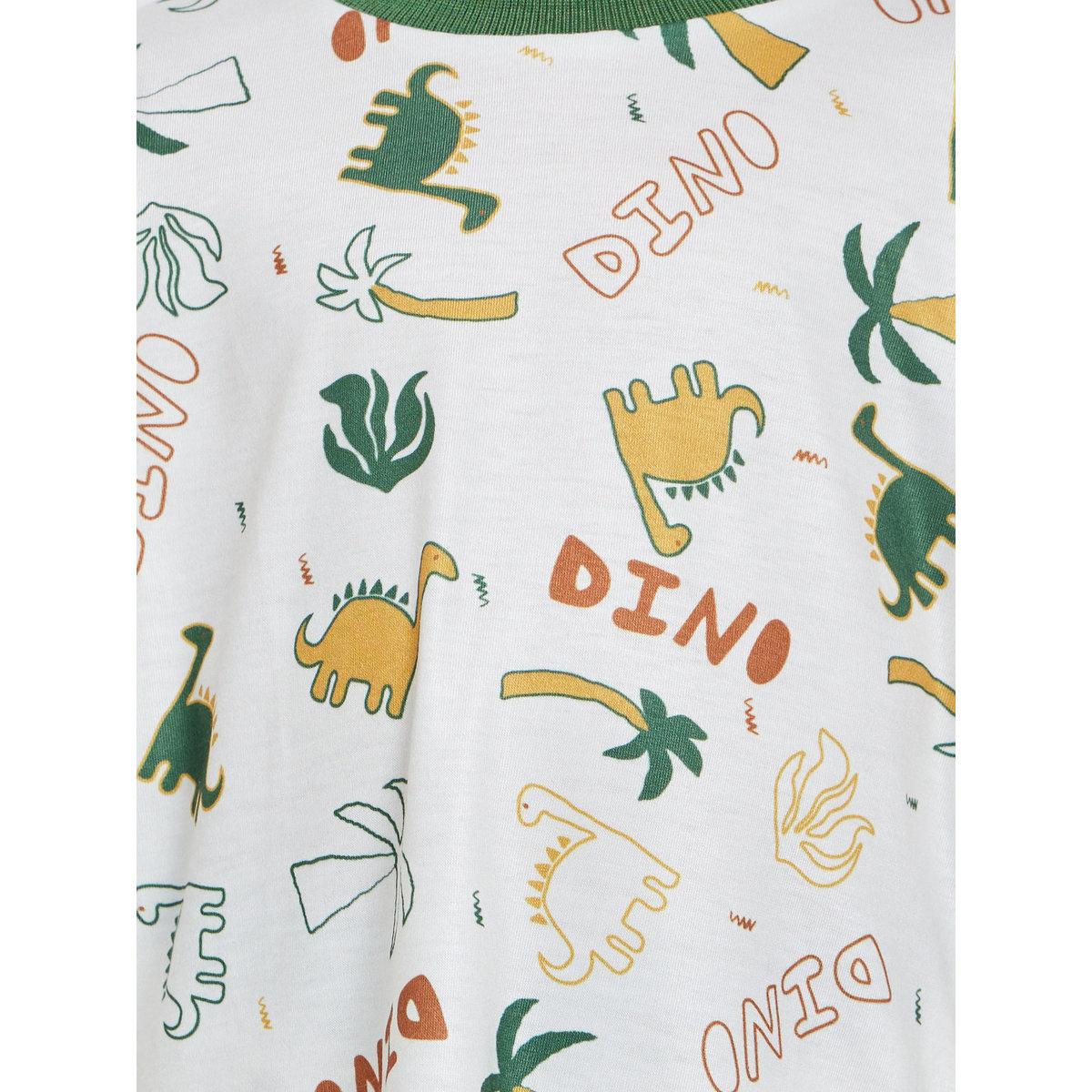 Styli Boys Dinosaur Print T-Shirt and Pyjama Set-boys-clothing-nightwear-image-3