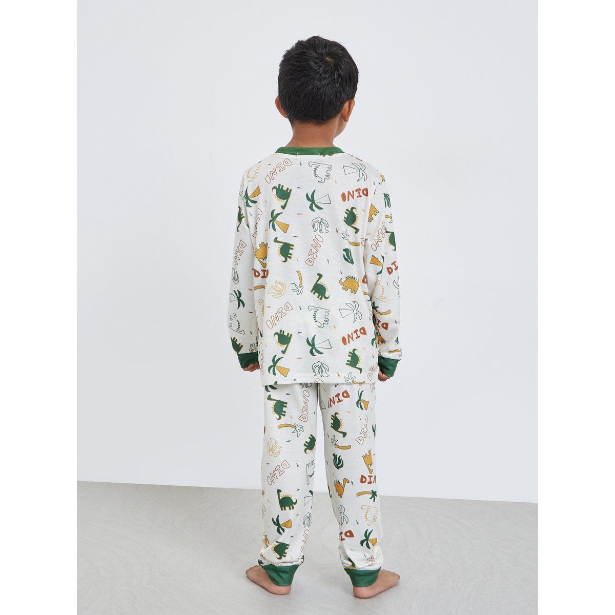 طقم من بنطال بيجاما وتيشيرت بطبعة ديناصور-boys-clothing-nightwear-image-4