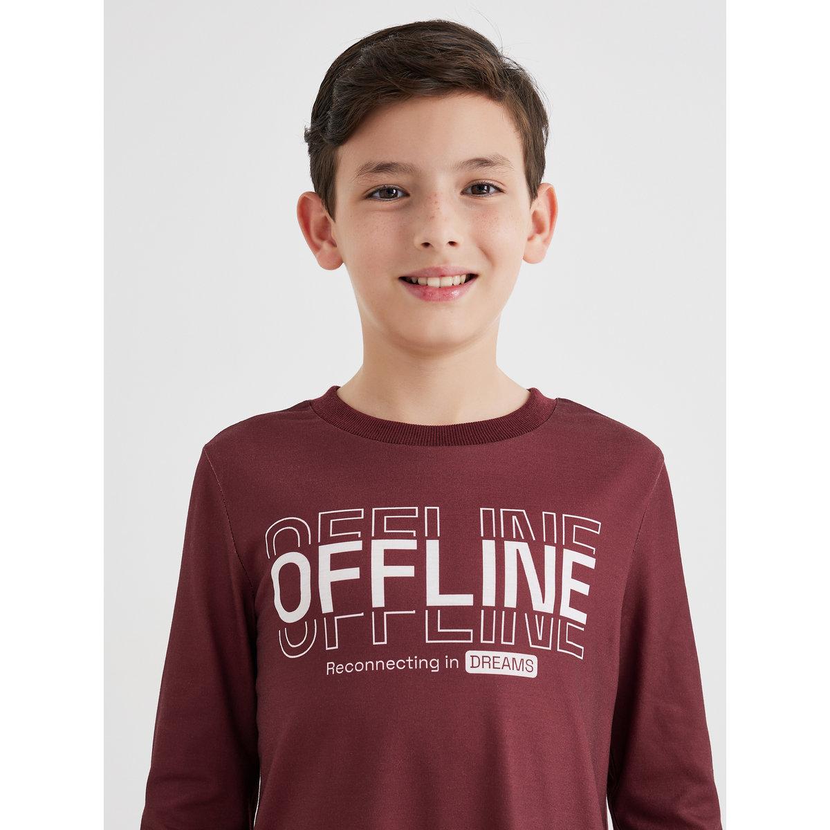 طقم من بنطال بيجاما وتيشيرت بطبعة كتابة-boys-clothing-nightwear-image-3