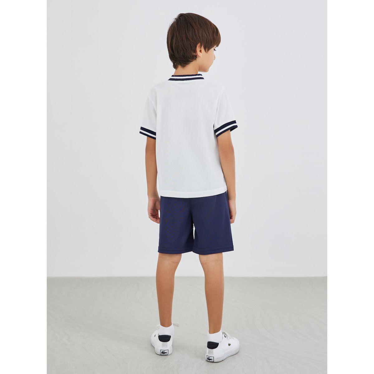 Styli Patch Detail Polo T-Shirt and Solid Shorts Set-boys-clothing-setsandcoords-image-4
