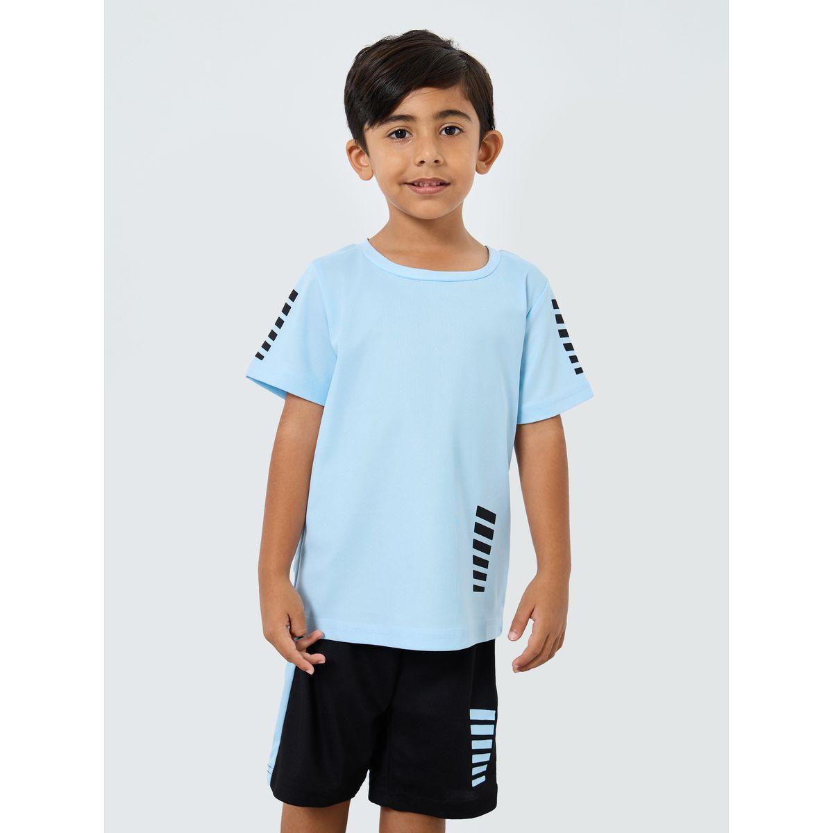 Styli Striped Print T-Shirt and Shorts Set-boys-clothing-setsandcoords-image-2
