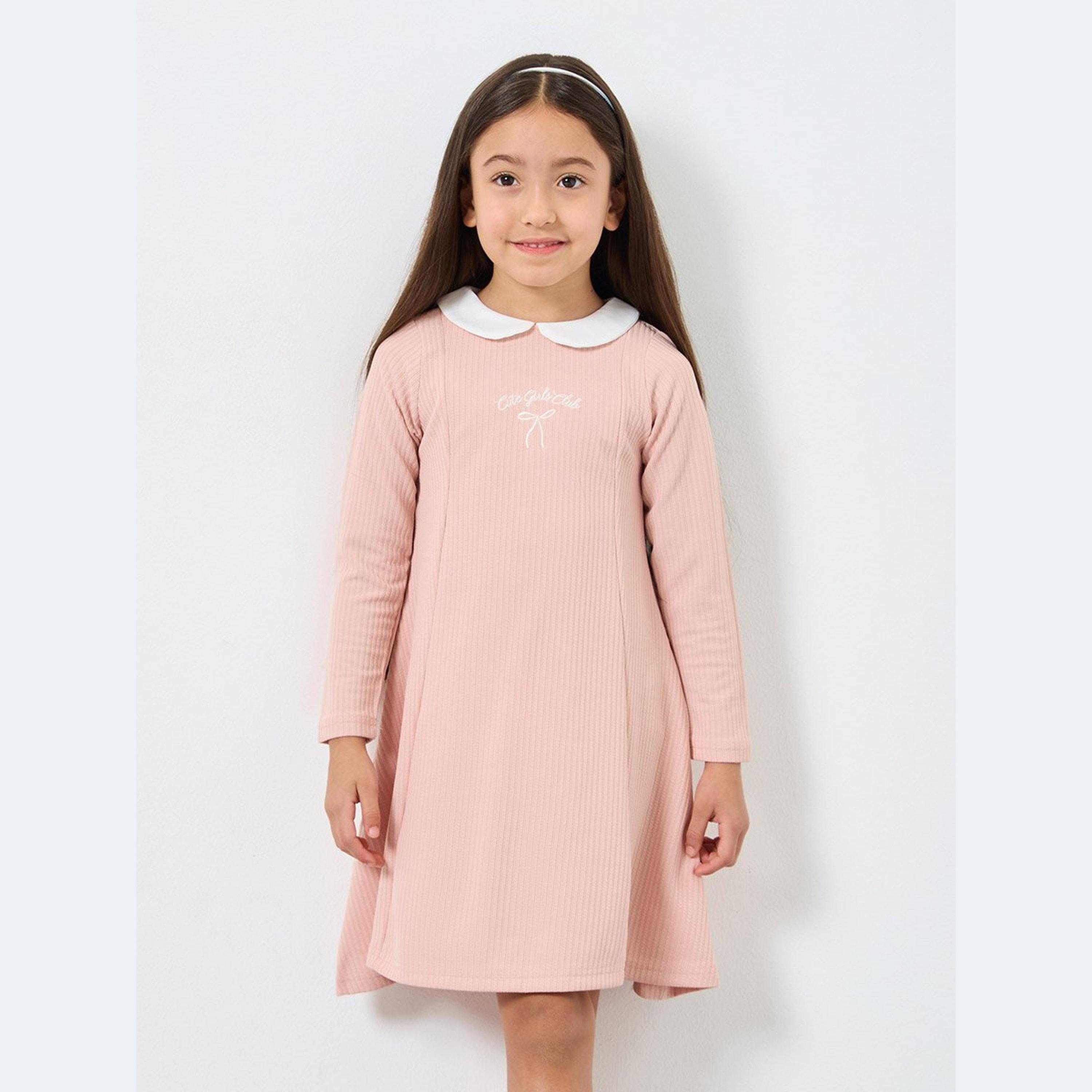Styli Girls Textured Knit Dress-girls-clothing-dressesandjumpsuits-image-2