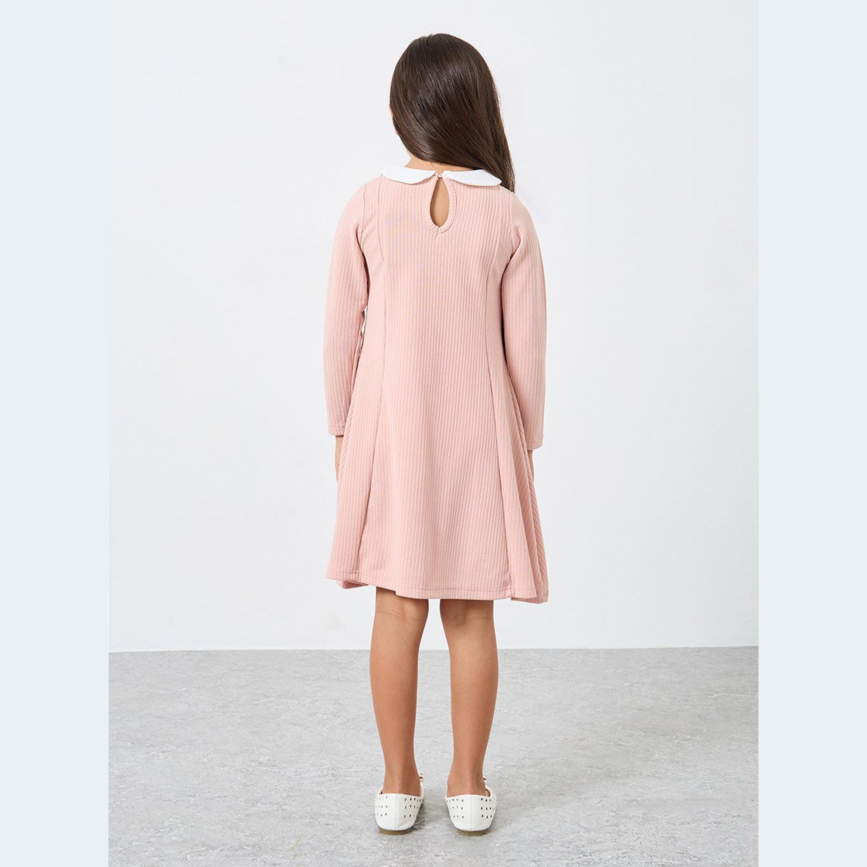 Styli Girls Textured Knit Dress-girls-clothing-dressesandjumpsuits-image-4