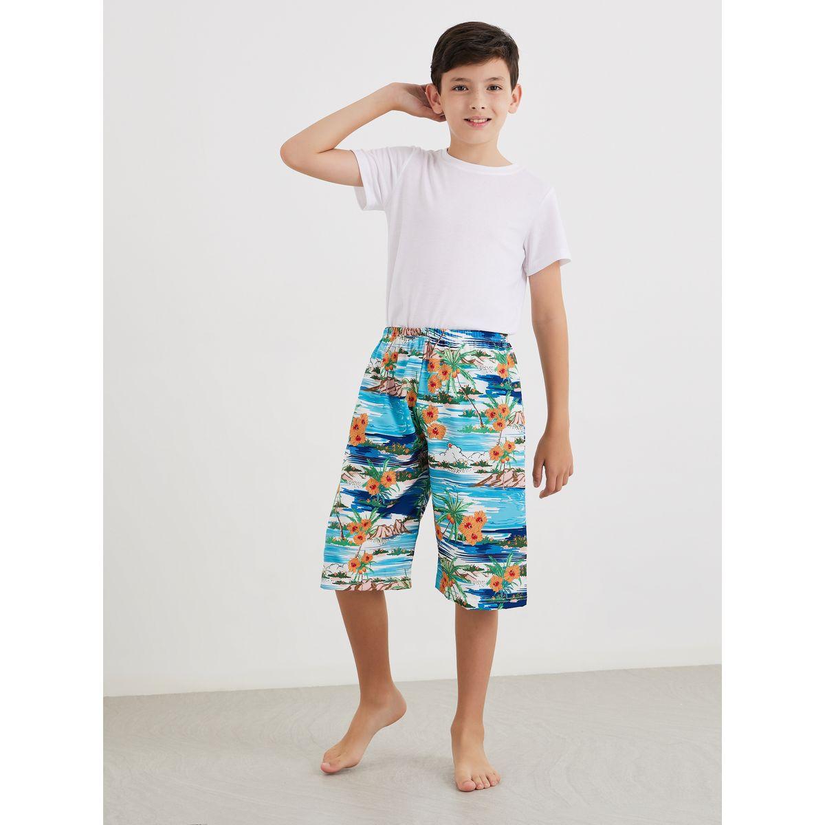 شورت سباحة بتفاصيل طباعة-sports-boys-clothing-swimwear-image-2