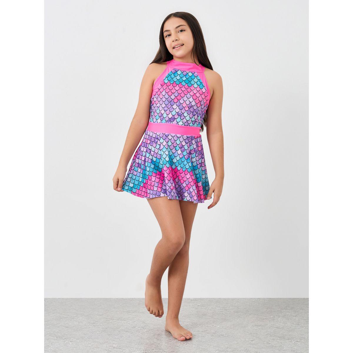 Styli All Over Print Swimsuit and Cap Set-girls-clothing-sportswear-sets-image-1