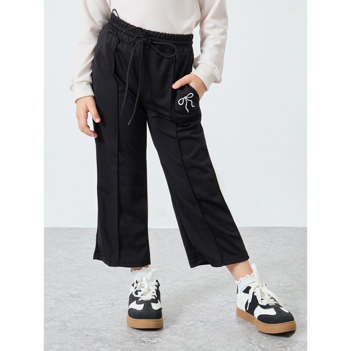 Styli Girls Bow Detail Sweatshirt and Joggers Set-girls-clothing-setsandcoords-image-5