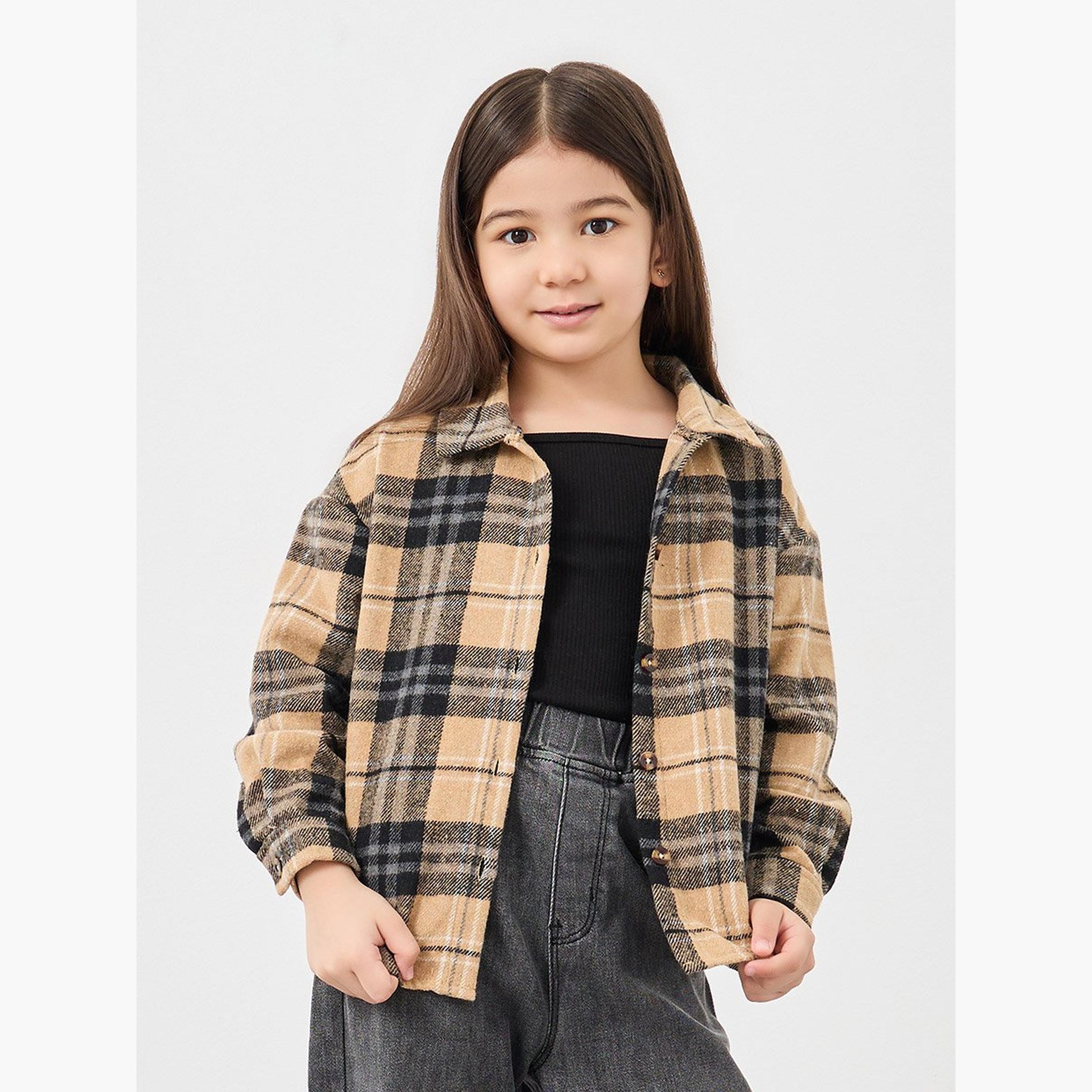بلوزة بطبعة مربعات-girls-clothing-blousesandshirts-image-1