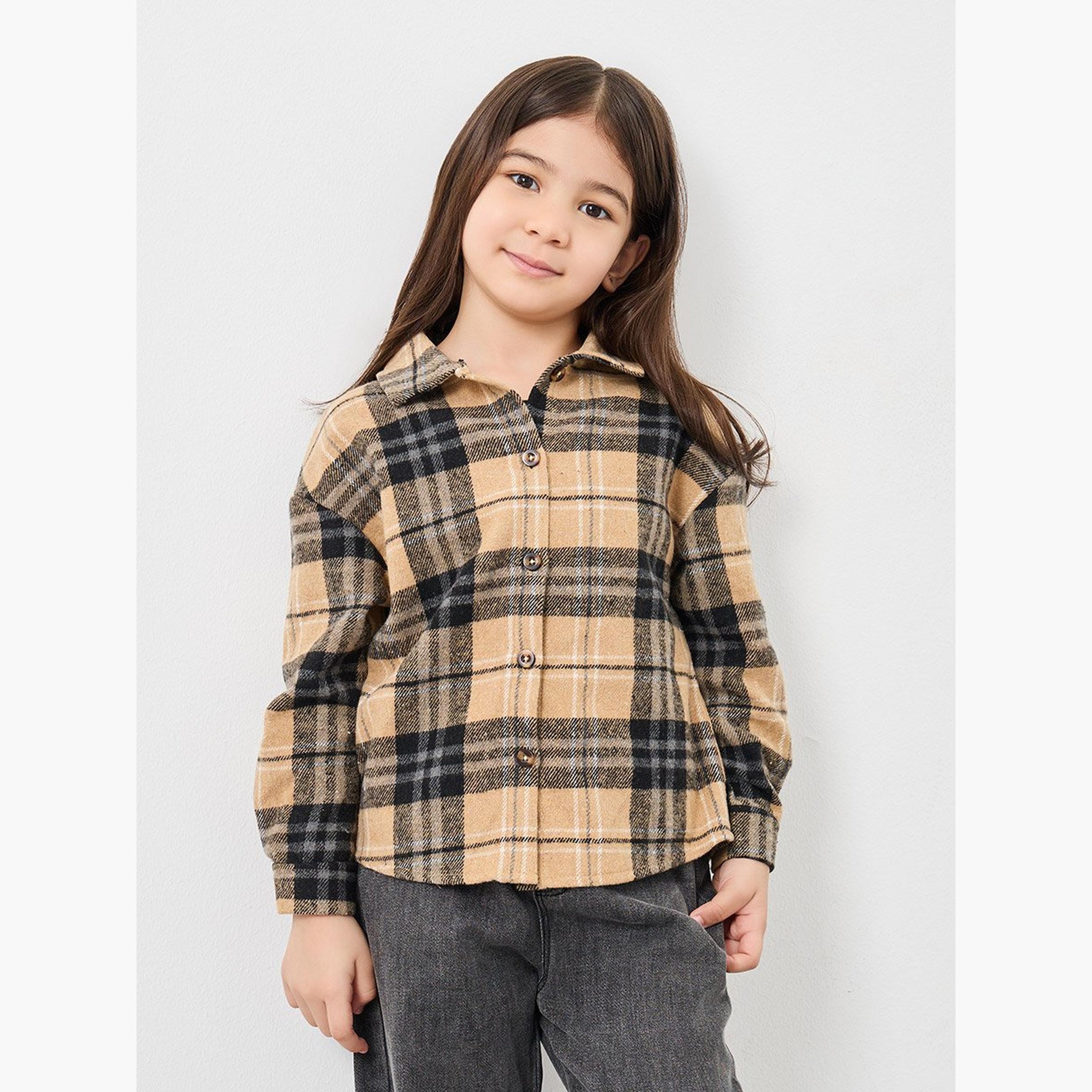 Styli Girls Checkered Flannel Shirt-girls-clothing-blousesandshirts-image-2