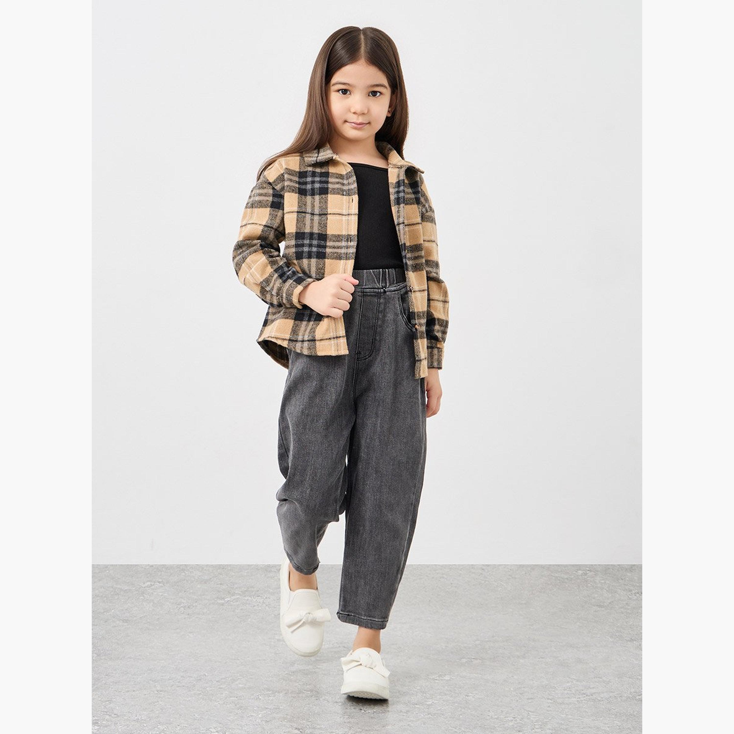 Styli Girls Checkered Flannel Shirt-girls-clothing-blousesandshirts-image-3