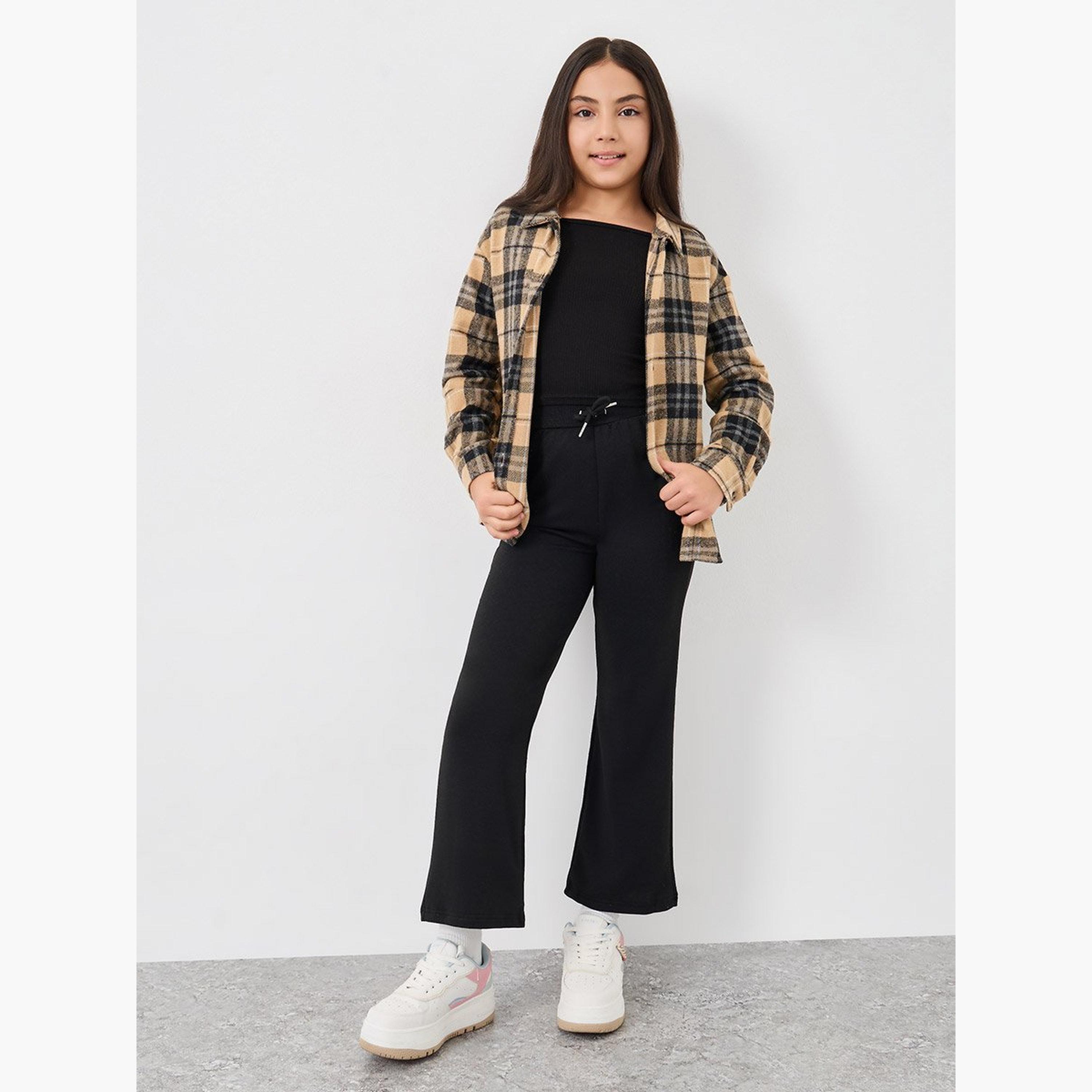 Styli Teen Checkered Flannel Shirt-girls-clothing-blousesandshirts-image-2