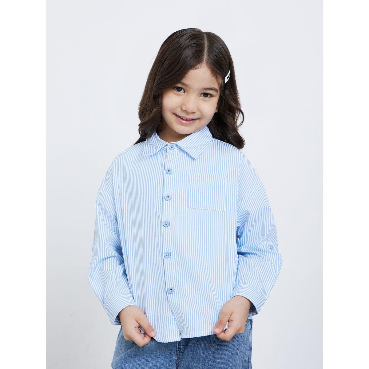 مجموعة من 2 بلوزة مخططة وبلوزة سادة بلا أكمام-girls-clothing-blousesandshirts-image-3