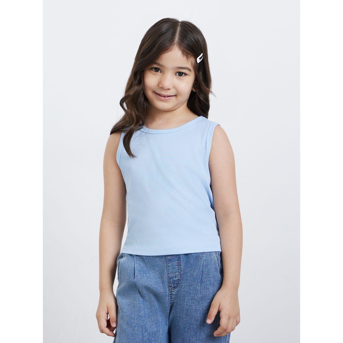 مجموعة من 2 بلوزة مخططة وبلوزة سادة بلا أكمام-girls-clothing-blousesandshirts-image-4