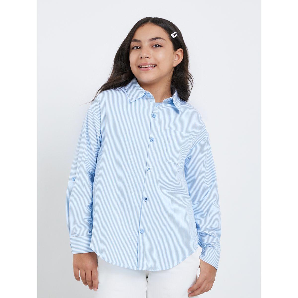 مجموعة من 2 بلوزة مخططة وبلوزة سادة بلا أكمام-girls-clothing-blousesandshirts-image-4