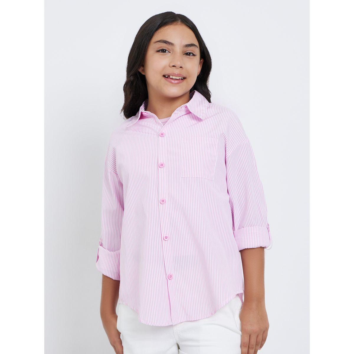 مجموعة من 2 بلوزة مخططة وبلوزة سادة بلا أكمام-girls-clothing-blousesandshirts-image-4