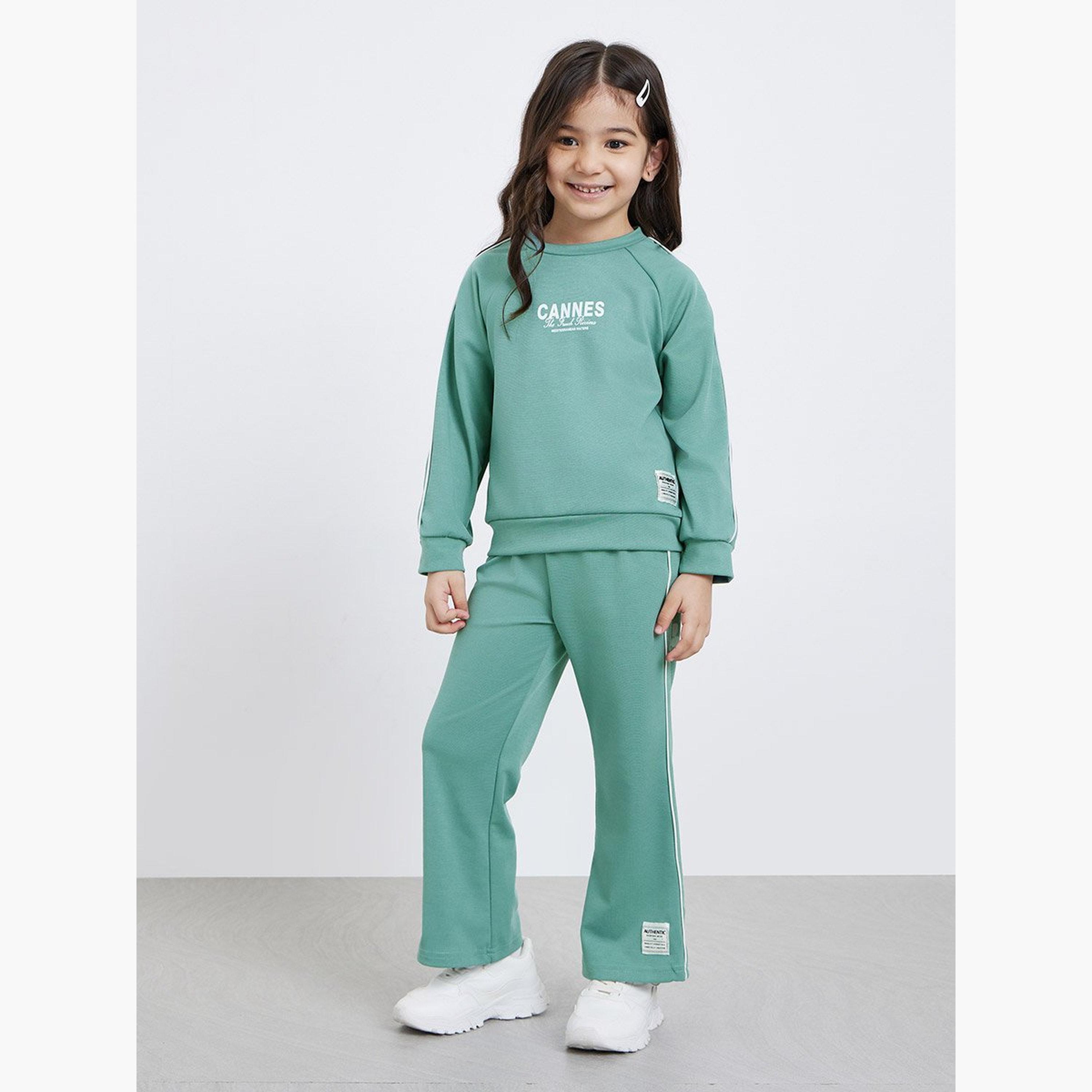 طقم من بنطال وسويت شيرت مُطبع-girls-clothing-setsandcoords-image-1