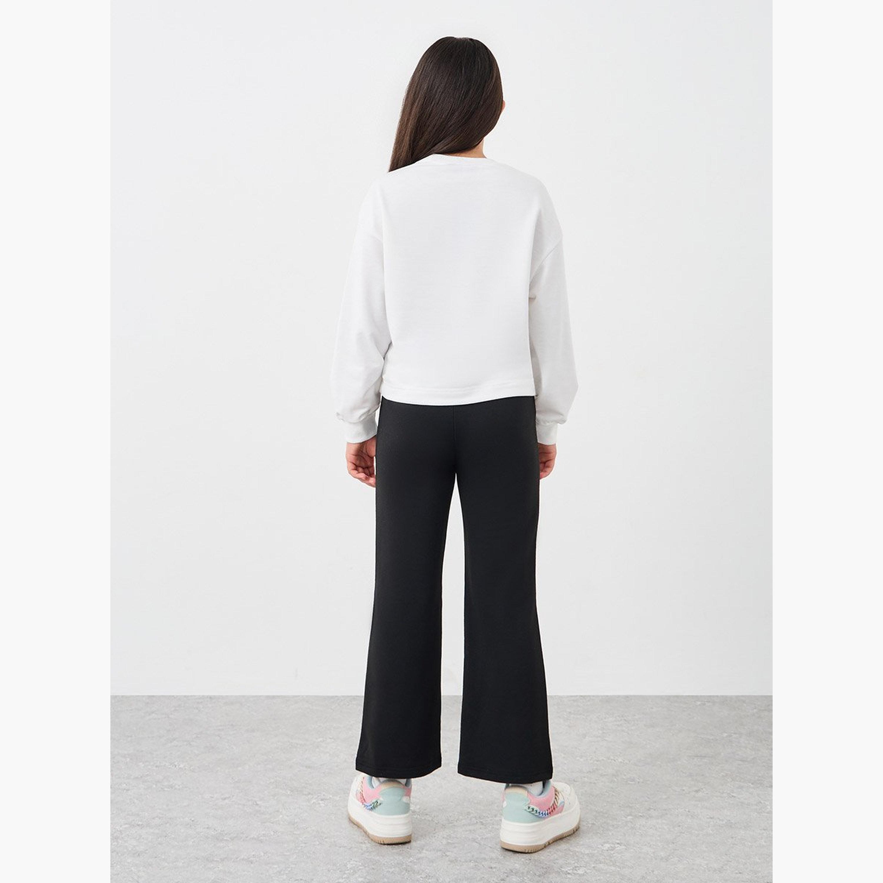 Styli Teen Graphic Sweatshirt and Flare Pants Set-girls-clothing-setsandcoords-image-4