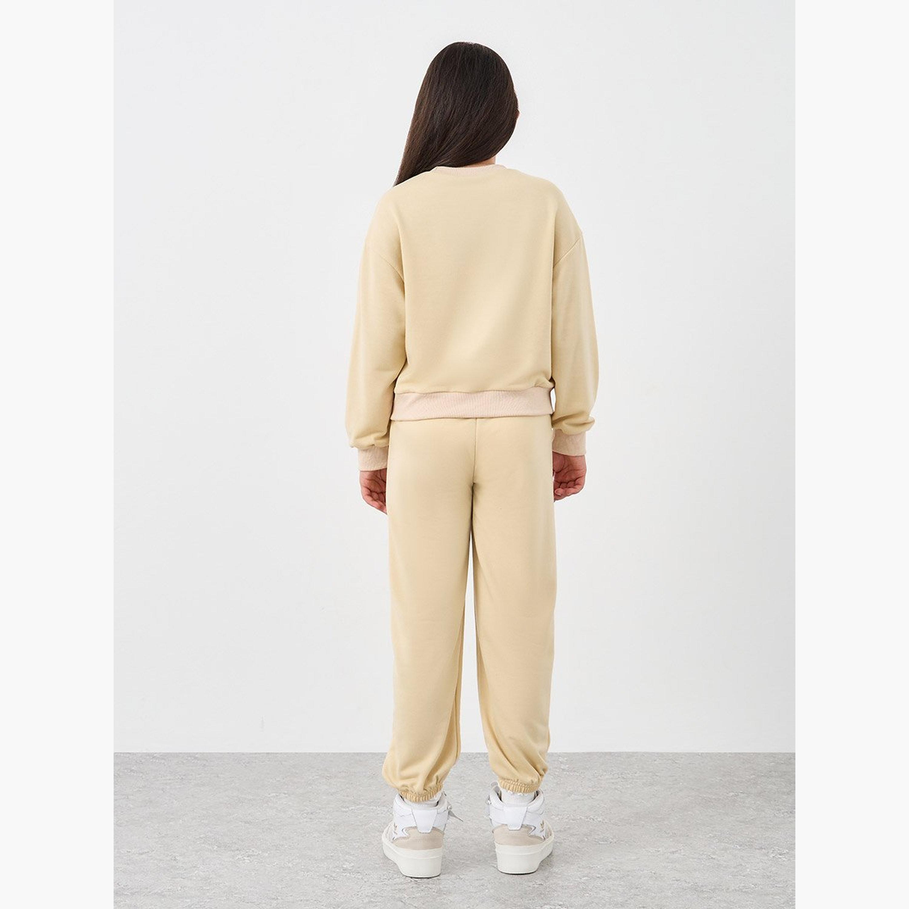 طقم من جوغر وسويت شيرت بطبعة نيويورك-girls-clothing-setsandcoords-image-4