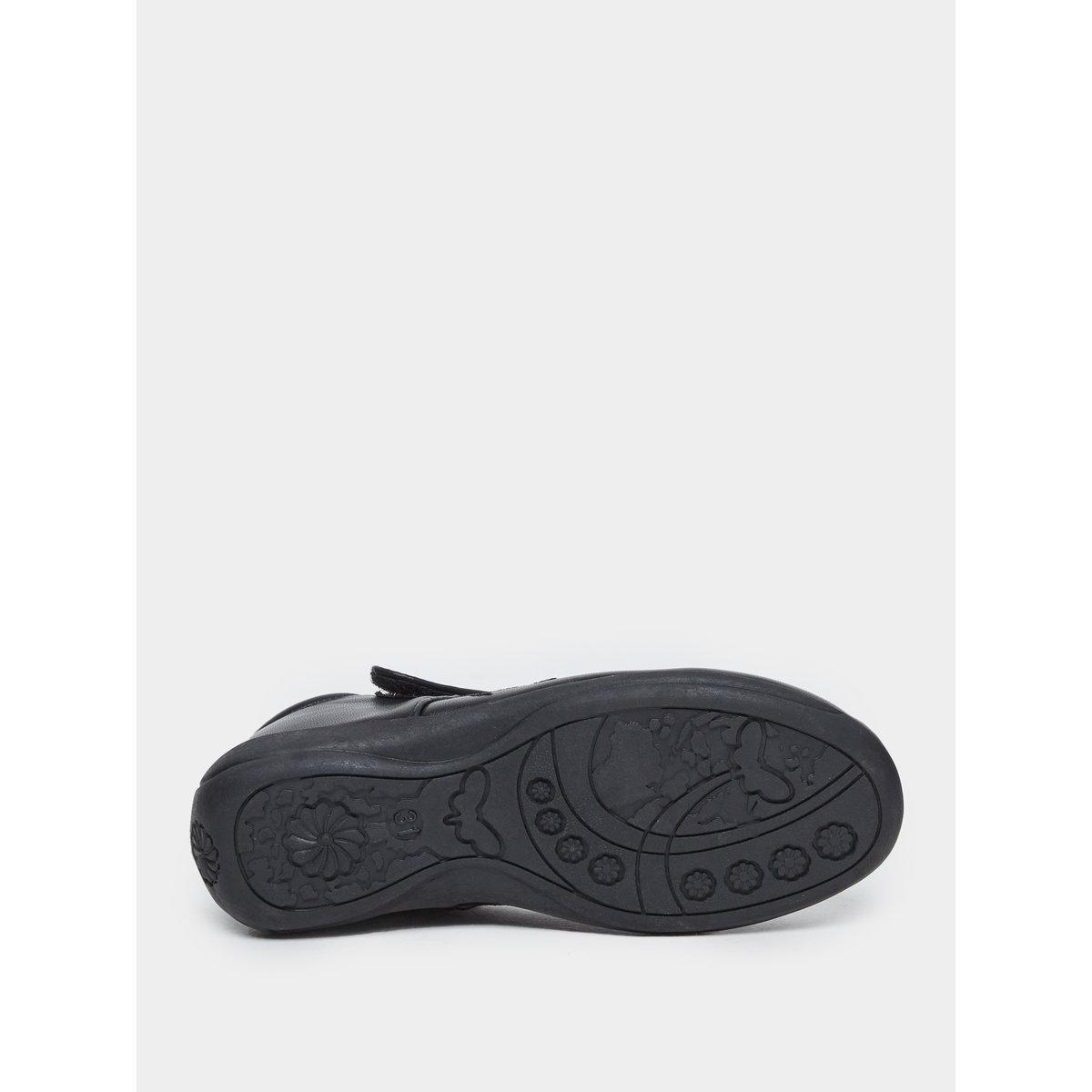 Styli Girls Black Mary Jane Shoes with Floral Detail-girls-shoes-ballerinas-image-6