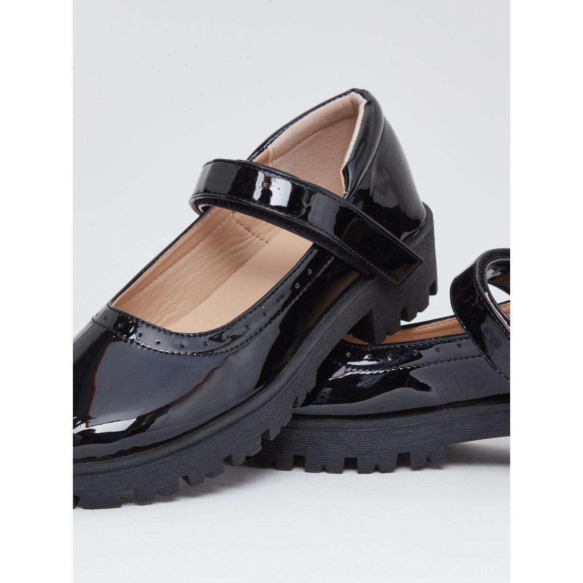 Styli Girls Black Patent Mary Jane Platform Shoes-girls-shoes-ballerinas-image-3