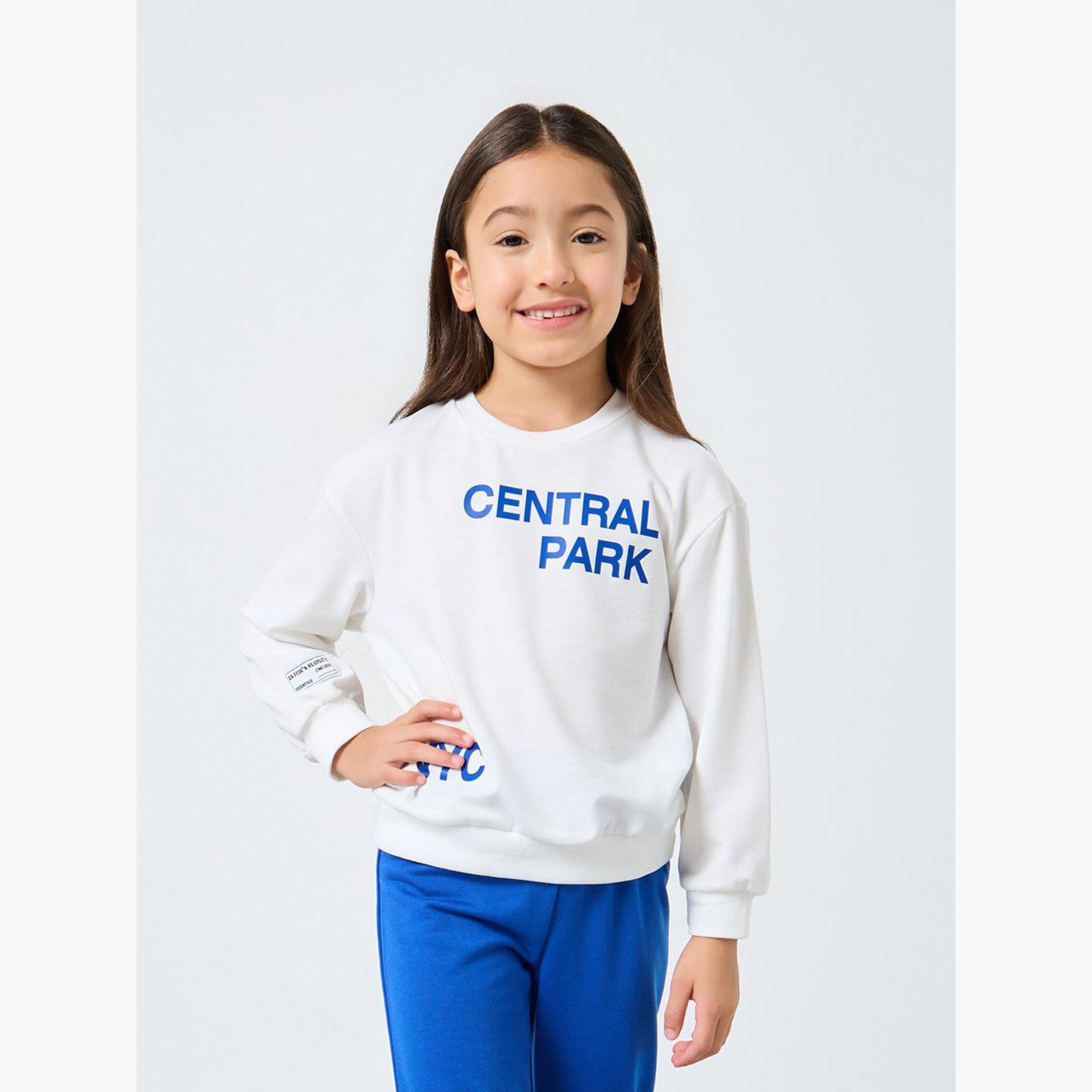 طقم من بنطال وسويت شيرت بطبعة جرافيك-girls-clothing-setsandcoords-image-2