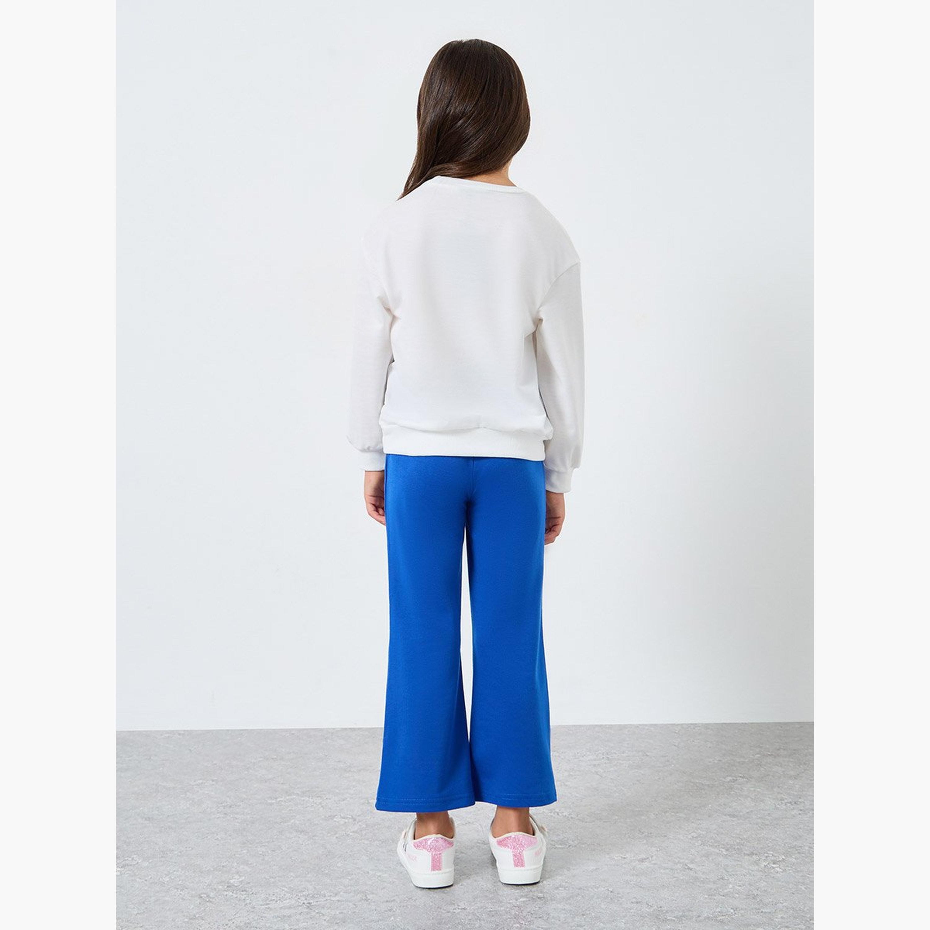 طقم من بنطال وسويت شيرت بطبعة جرافيك-girls-clothing-setsandcoords-image-4
