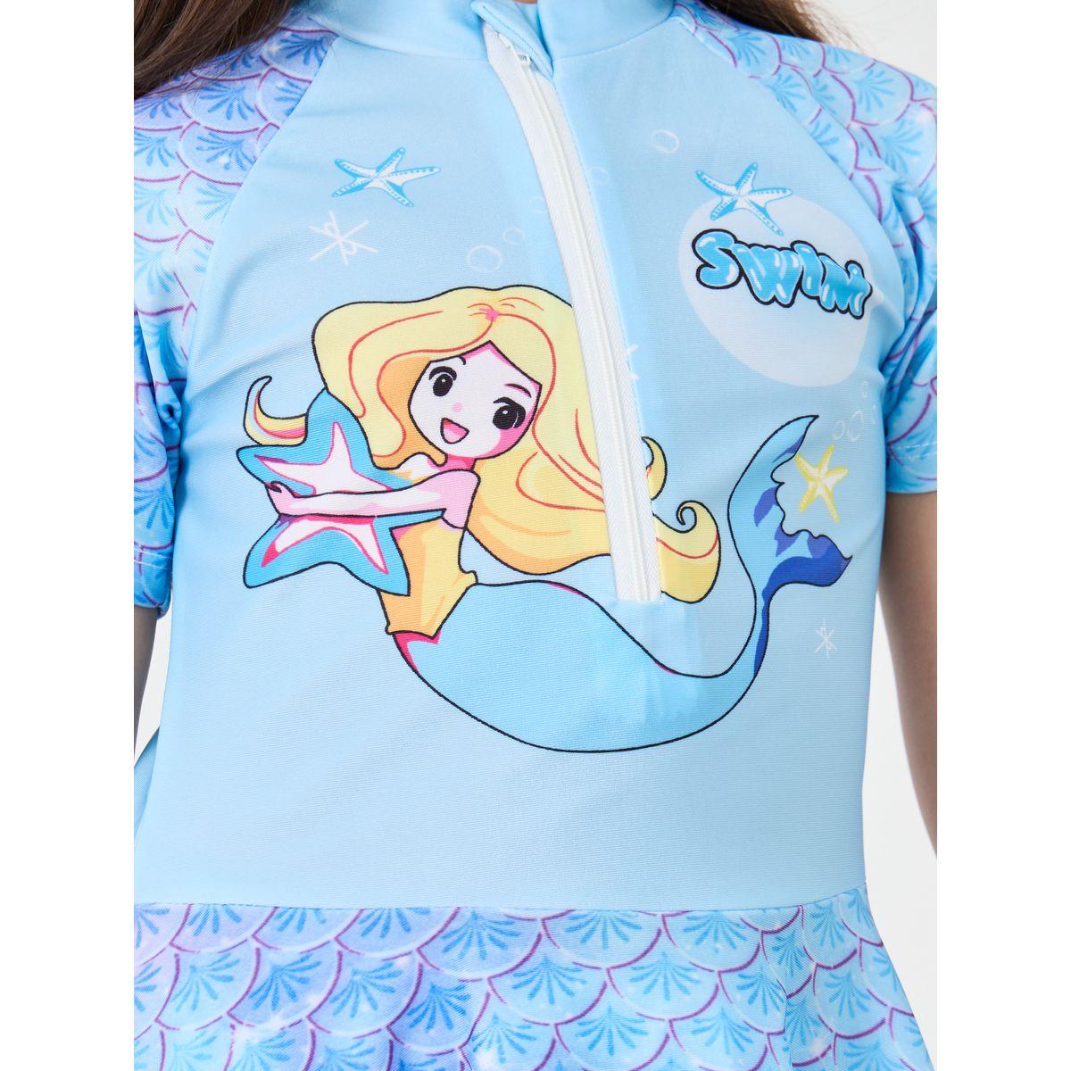 بدلة سباحة بنمط فستان مع شورت-sports-girls-clothing-sets-image-3