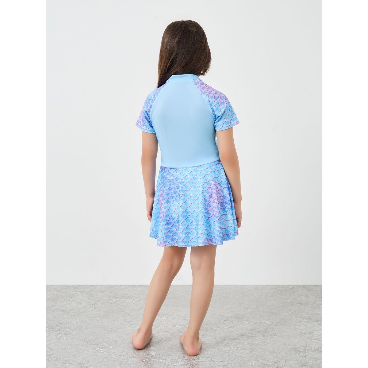بدلة سباحة بنمط فستان مع شورت-sports-girls-clothing-sets-image-4