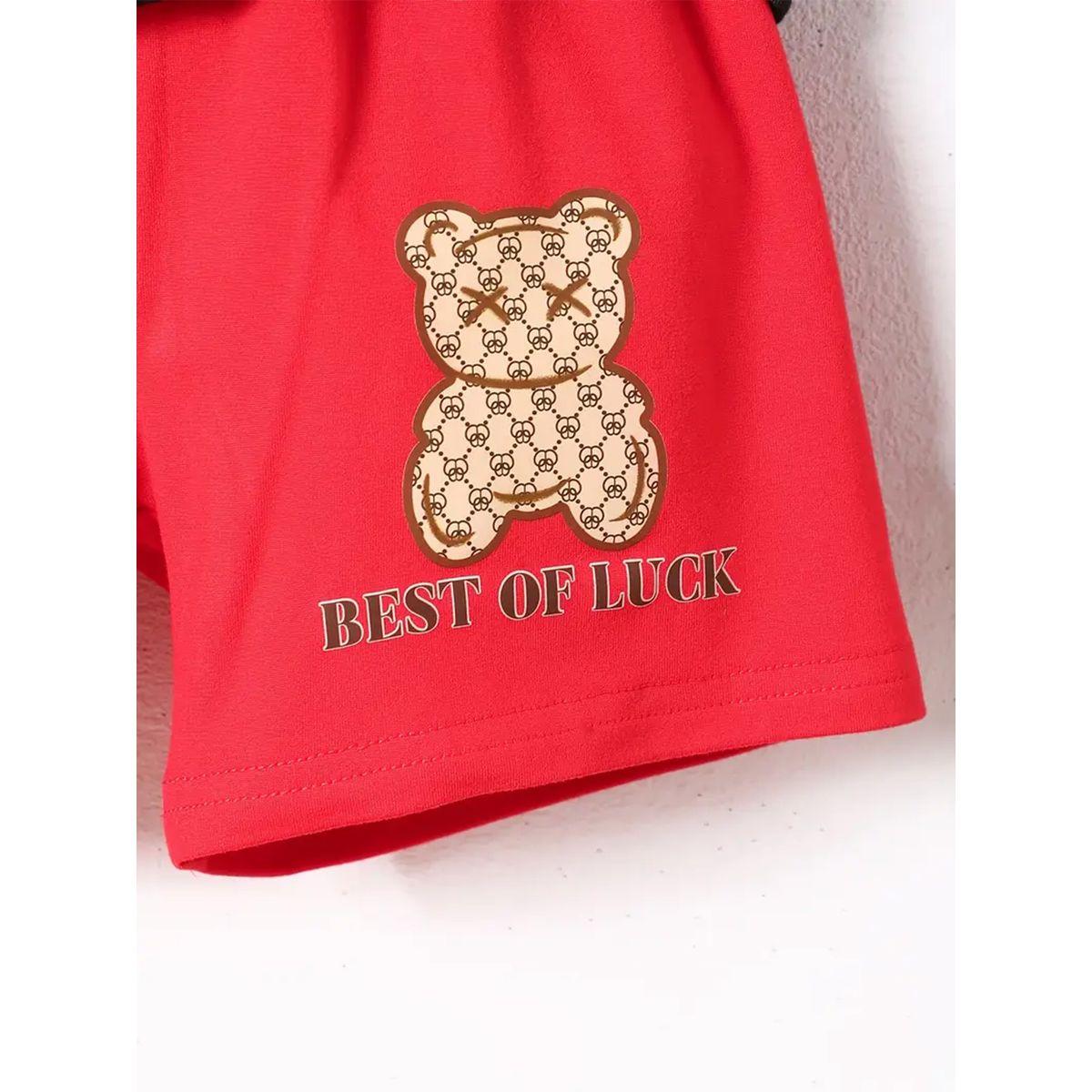 Styli Boys Graphic Bear T-Shirt and Shorts Set-boys-clothing-setsandcoords-image-5