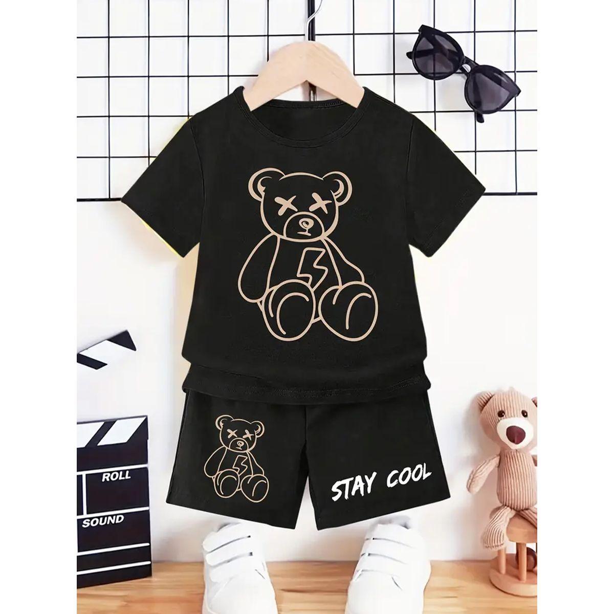 طقم منسق من شورت وتيشيرت بطبعة جرافيك-boys-clothing-setsandcoords-image-1