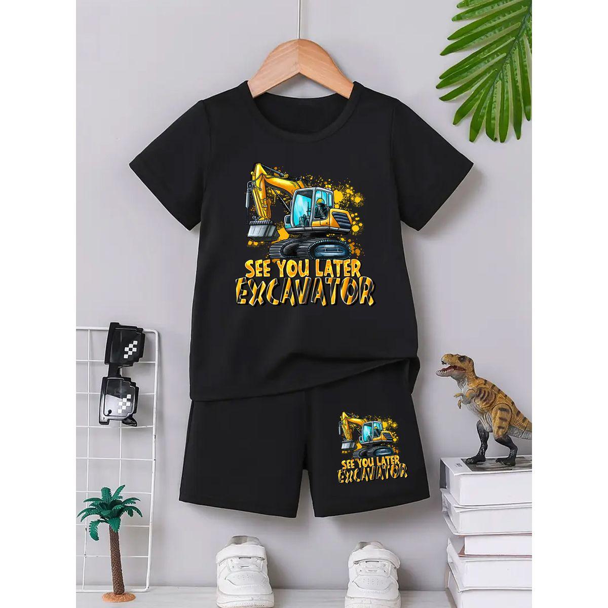 طقم منسق من شورت وتيشيرت بطبعة جرافيك-boys-clothing-setsandcoords-image-1