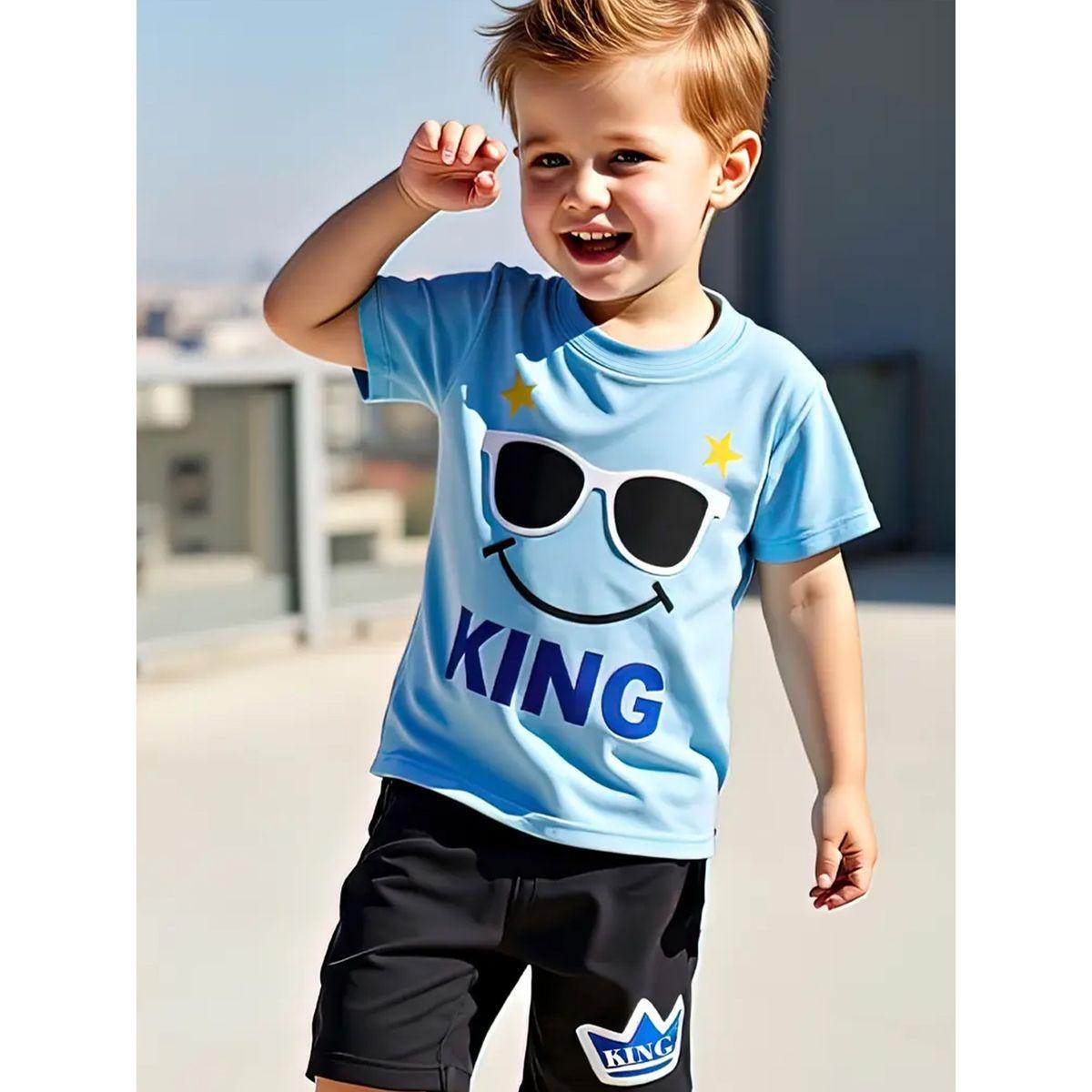 Styli Boys Applique Graphic Print T-Shirt and Shorts Set-boys-clothing-setsandcoords-image-5
