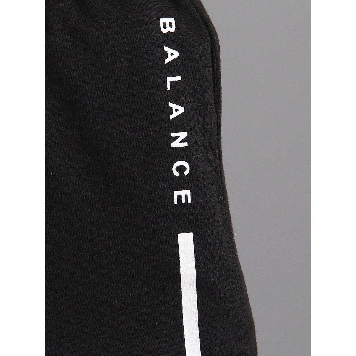Styli Boys Black Slogan T-Shirt and Shorts Set-boys-clothing-setsandcoords-image-5