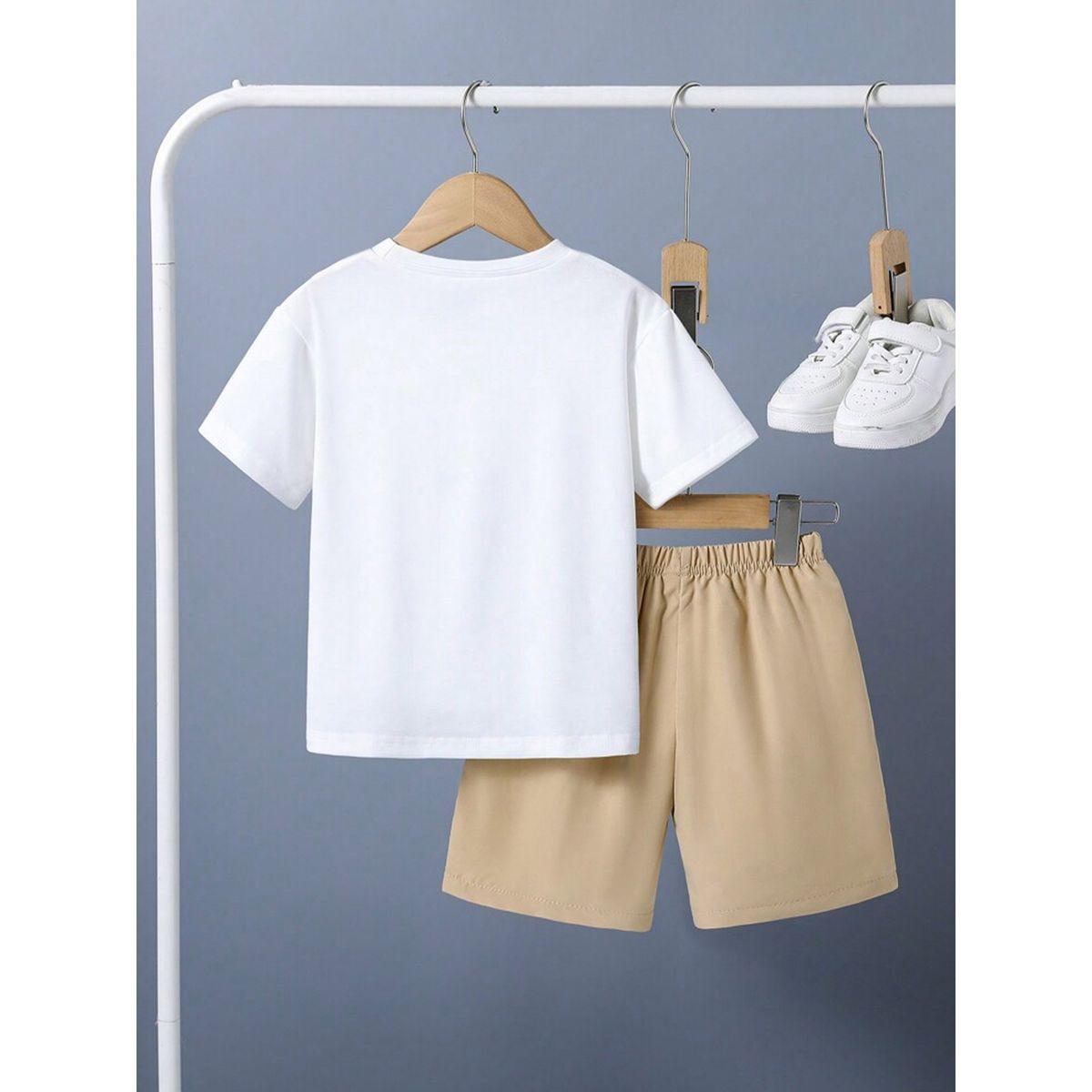 Styli Boys Lion Graphic T-Shirt and Shorts Set-boys-clothing-setsandcoords-image-2