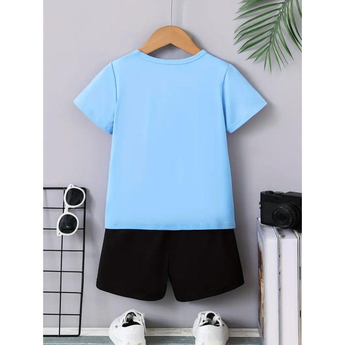 طقم منسق من شورت وتيشيرت بطبعة جرافيك-boys-clothing-setsandcoords-image-2