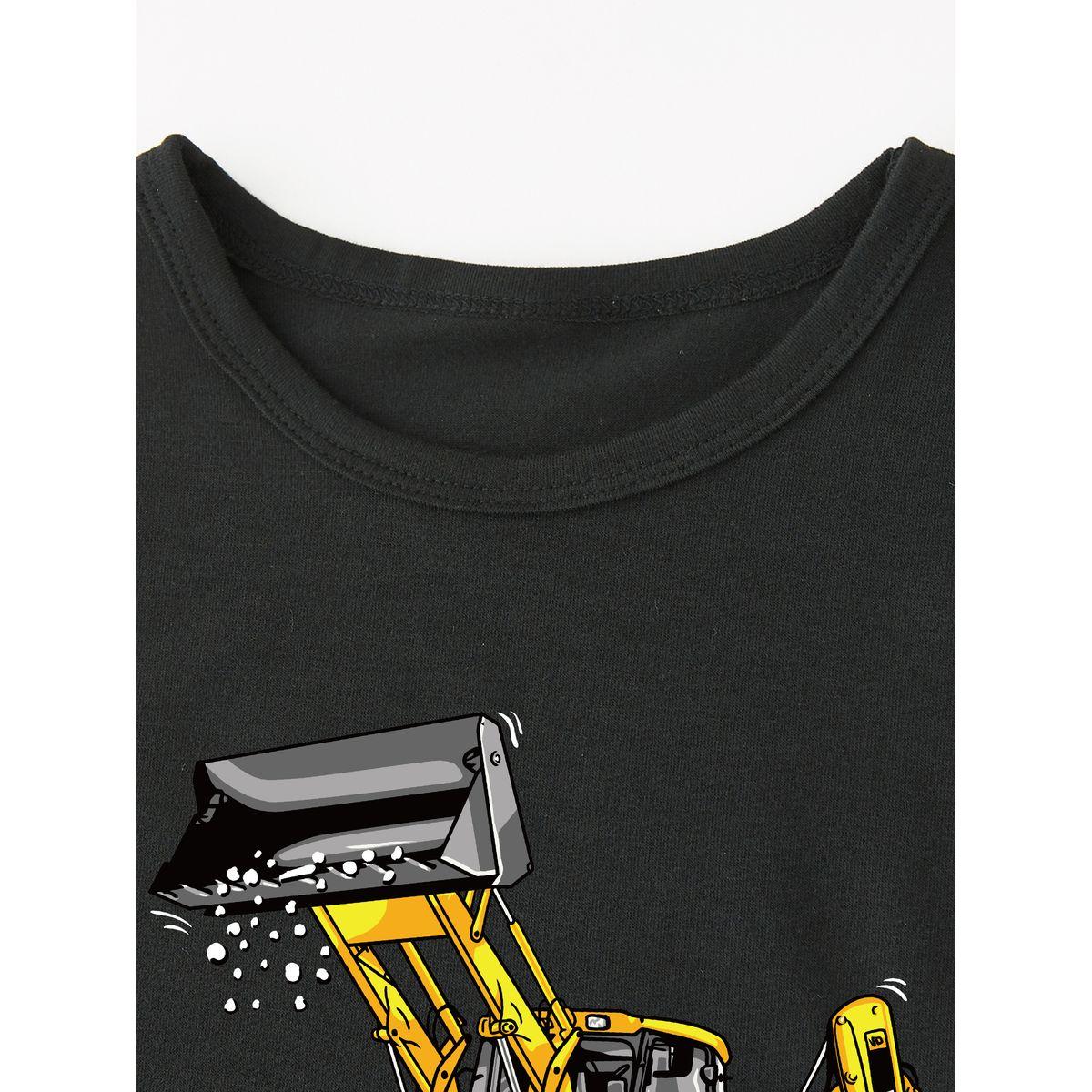 طقم منسق من شورت وتيشيرت بطبعة كتابة-boys-clothing-setsandcoords-image-3