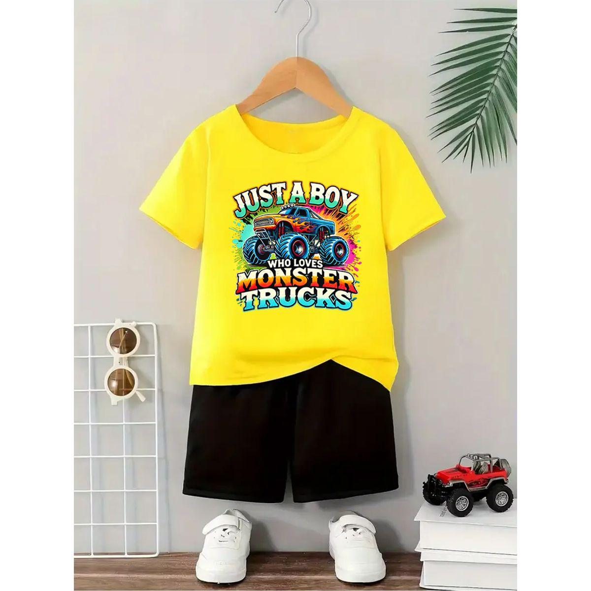 طقم منسق من شورت وتيشيرت بطبعة جرافيك-boys-clothing-setsandcoords-image-1